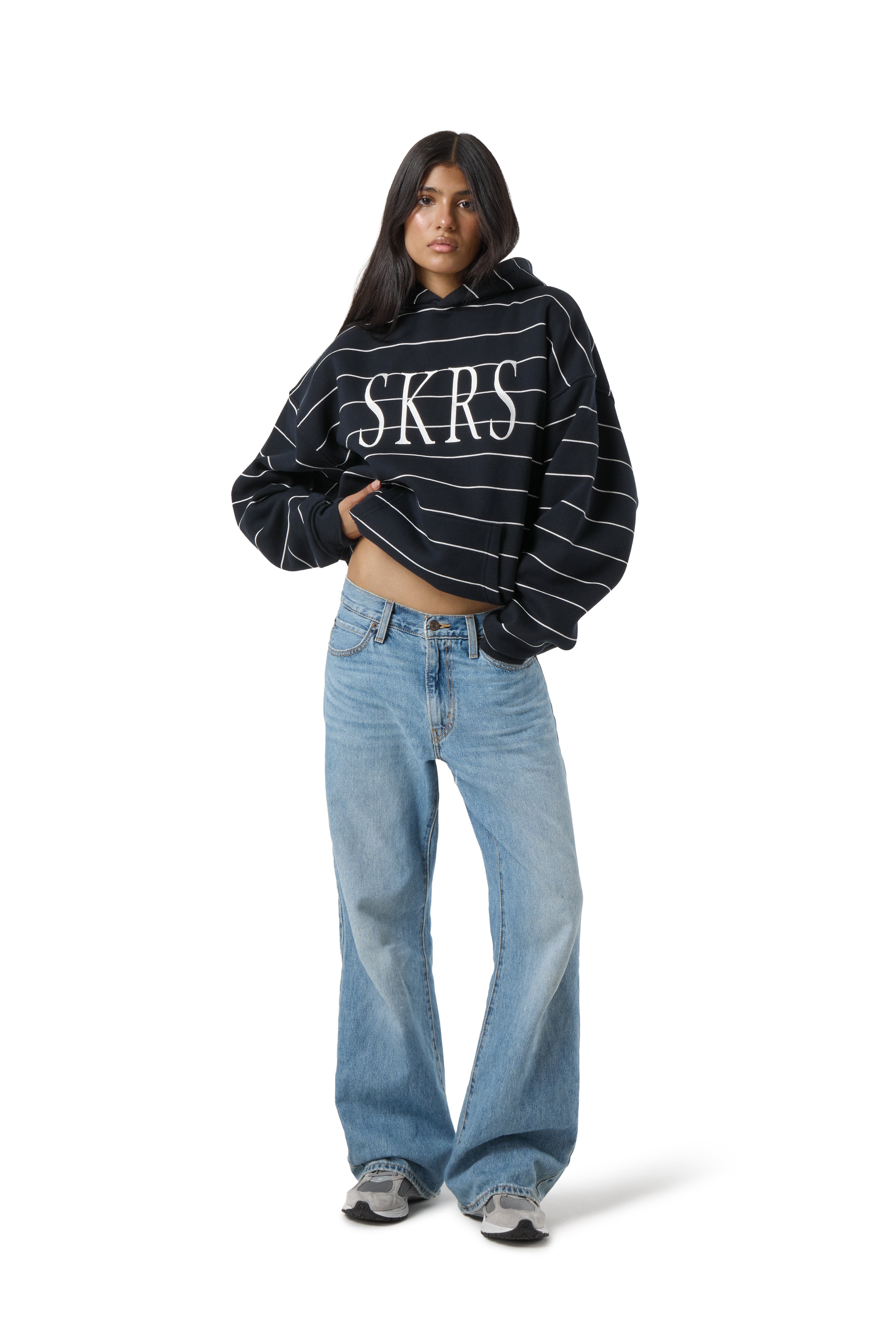 Fleet Stripe Logo Hoodie